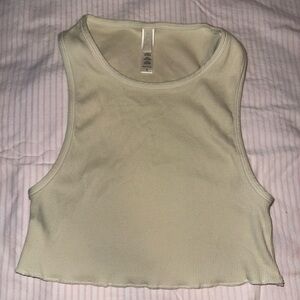 SKIMS Cream Ribbed Top